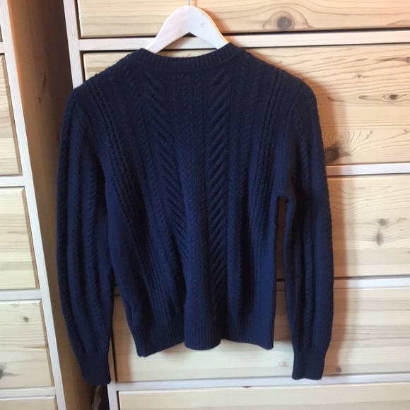 J. Crew 100% Wool Cable-Knit Sweater Buttons M - Picture 11 of 13